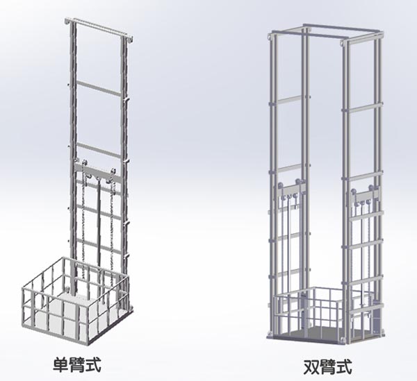 單跨導軌式升降機結構圖 單跨導軌式升降機結構圖